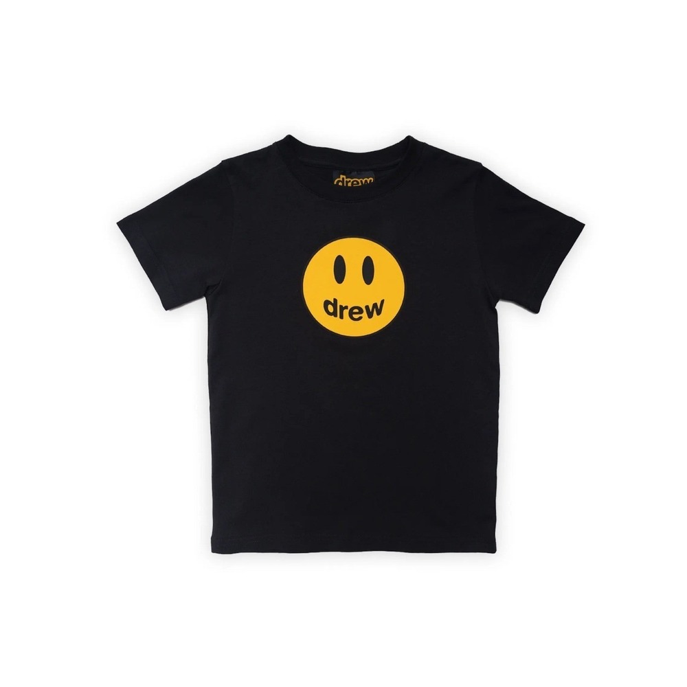 Drew House Mascot Tee Black Smiley Logo Youth XL Justin Bieber Streetwear Y2K